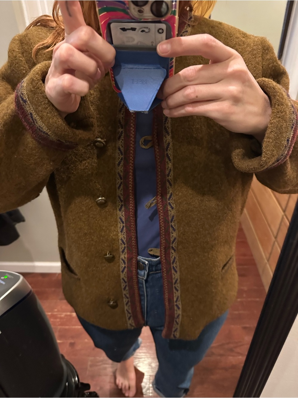Giesswein Warm Brown Felted Wool Jacket